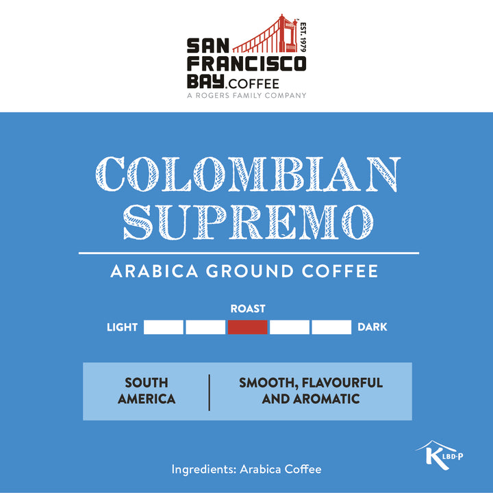 Colombian Supremo Ground Coffee, 908g Bag