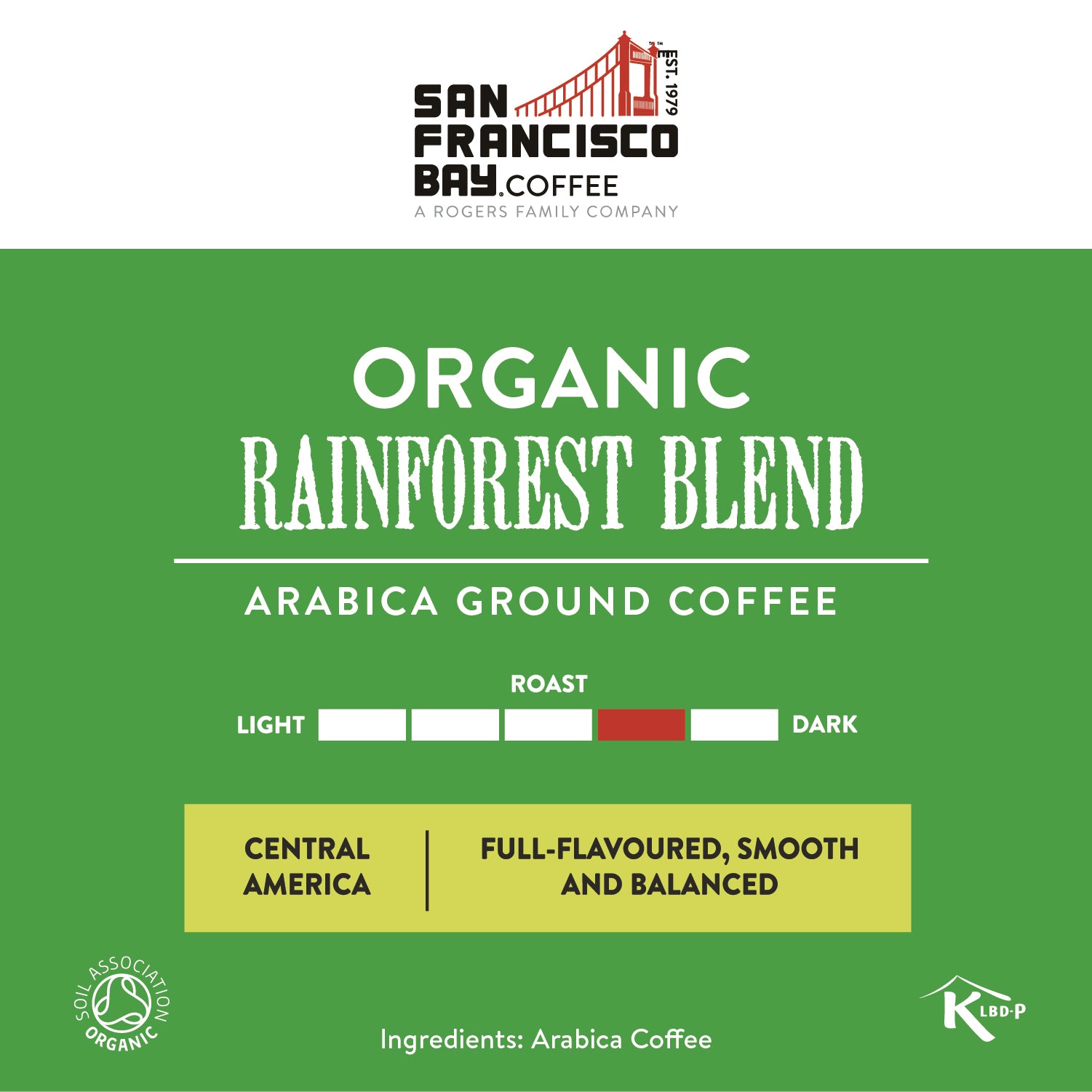 Organic Rainforest Blend, Ground, 908g Bag