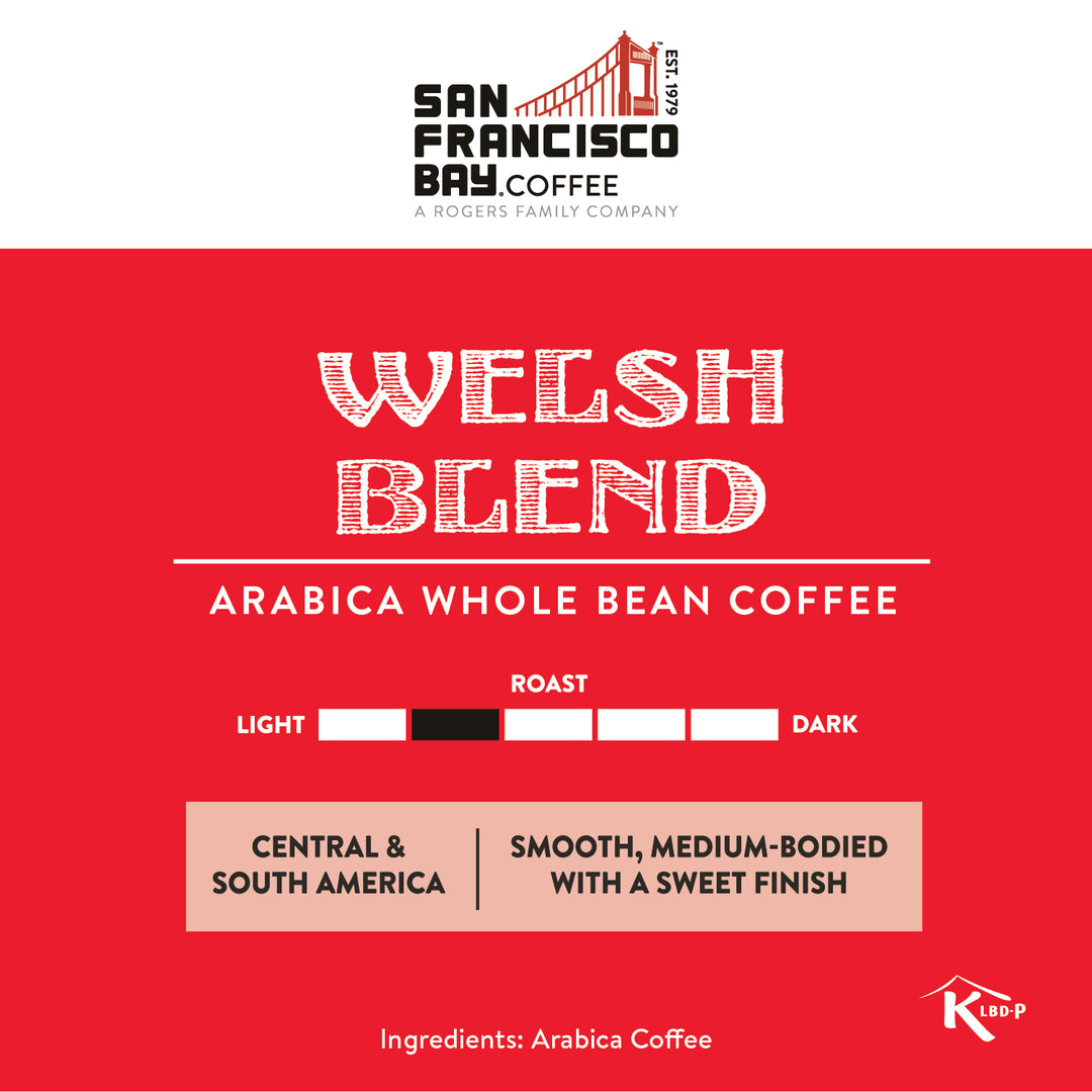 Welsh Blend Whole Bean Coffee, 340g Bag