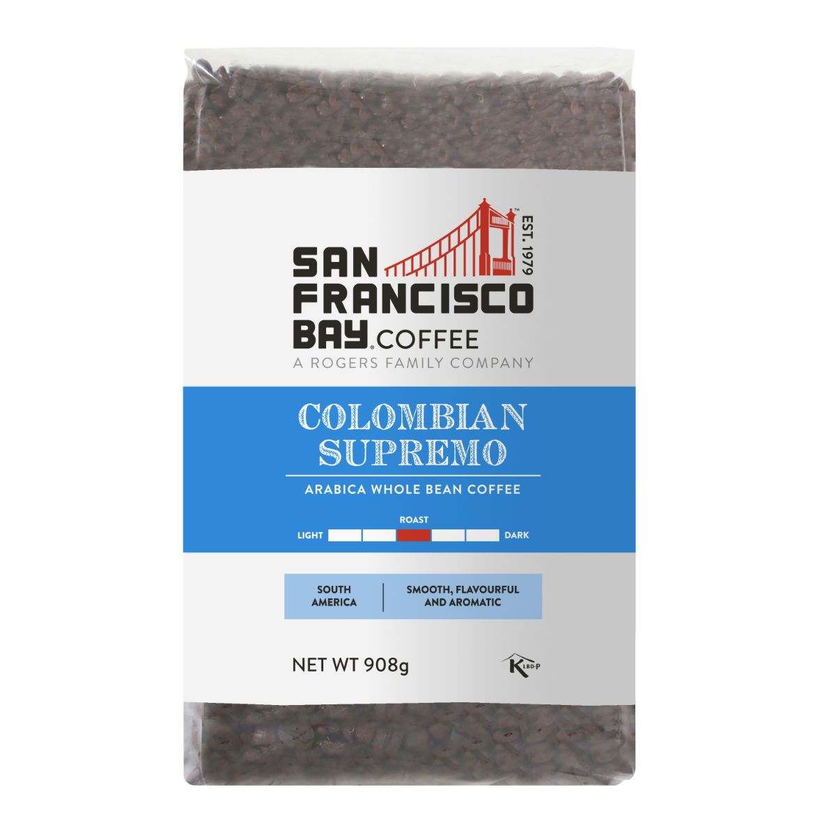 Colombian Supremo, Whole Bean, 908g Bag